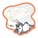 サンスター文具 ねこに転生したおじさん ダイカット付箋 遊ぼう - メール便対象