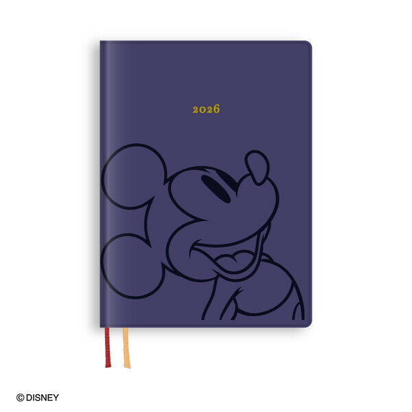 ダイゴー 2026年 手帳・ダイアリー ディズニー Disney Diary B6 ウィークリー ミッキー ネイビー 1週間+横罫