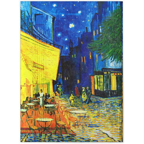 ブックカバー フリーサイズ ゴッホ カフェと糸杉 文庫/新書/単行本/A5 しおり付 不織布 耐水 本 小説 手帳 かわいい 日本製