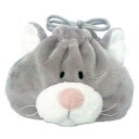 NICI ニキ フィギュアフェイスポーチ グレーキャット ぬいぐるみ 猫 ネコ ねこ 小物入れ 人気 かわいい ギフト アントレックス