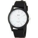 シチズン Q&Q 腕時計 アナログ 防水 ウレタンベルト VS40-003 ブラック×ホワイト