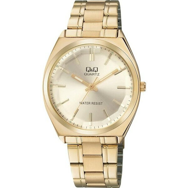 シチズン Q&Q 腕時計 アナログ 防水 メタルバンド QB78-010 メンズ ゴールド