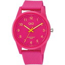 シチズン Q&Q 腕時計 アナログ 防水 ウレタンベルト VS40-009 ピンク
