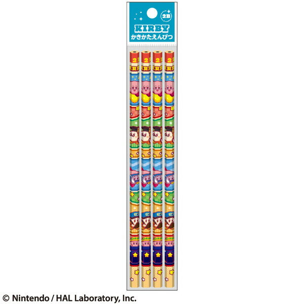 星のカービィ かきかたえんぴつ 2B 4本パック 鉛筆 六角軸 2026年モデル 卒園 入学 お祝い ショウワノート - メール便対象