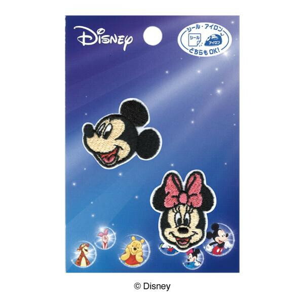 ディズニー ワッペン ミッキー ミニー 2柄組 通園グッズ 目印 パイオニア - メール便対象