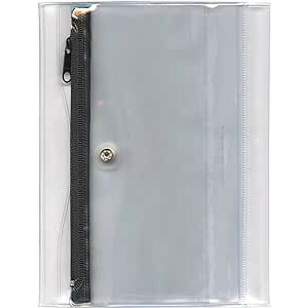 ダイゴー isshoni. ペンケース付ノートカバー リサイクルPVC B6 クリアブラック N1932