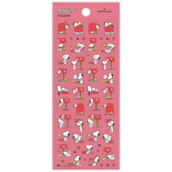 シール スヌーピー てがみ 小さい ミニ 手帳 デコ 縁どり ホールマーク - メール便対象