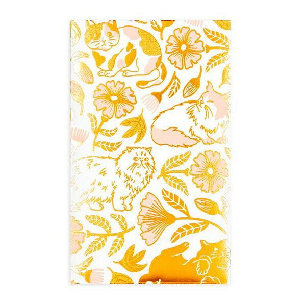 ぽち袋 キャットアートコレクション フラワー 花 2枚入 お年玉 お礼 猫 ねこ ネコ ROKKAKU×365Cat.Art ..