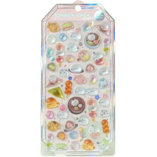 ボンボンドロップシール フローズン もちもちボンボン シマエナガ 和菓子 立体 ネイル スマホケース デコ かわいい