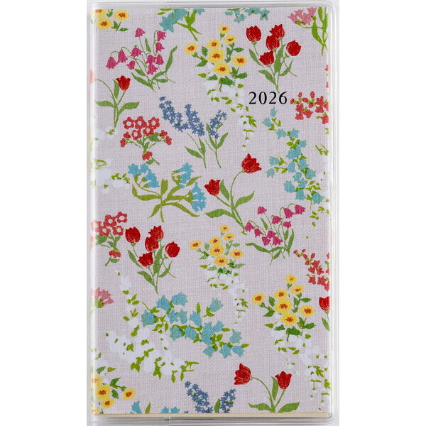 高橋書店 2026年 手帳・ダイアリー (291) ラフィーネスリム1 手帳判 花柄 見開き1か月 - メール便対象
