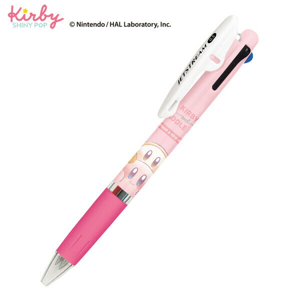 ジェットストリーム 3色ボールペン 0.5mm 星のカービィ POPPING UP カミオジャパン かわいい 黒 赤 青 - メール便対象