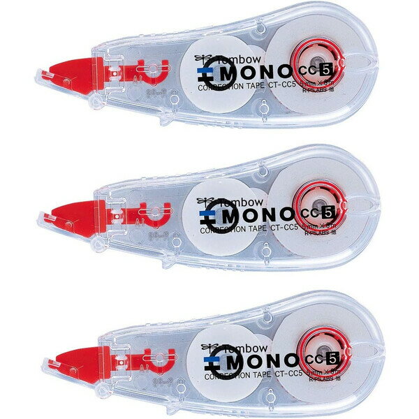 トンボ鉛筆 修正テープ MONO モノCC 5mm 3個 KCB-326 - メール便対象