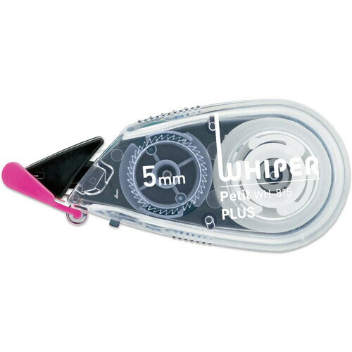 商品名プラス 修正テープ ホワイパープチ 幅5mm 長さ6m ブラック 使い切りタイプ WH-815 49-322説明WHIPER Petit 世界最小クラスの修正テープです。カラフルでかわいいプチサイズ。本体一体型キャップ付きで携帯にも便利。テープが密着するピタッとヘッドでテープ浮きを防ぎ、キレイに上書きできます。〈特徴〉・新設計のピタッとヘッドがテープ浮きを防ぎ、キレイな再筆記が可能。重ね引きしてもテープを削りにくい。・ワンタッチで開閉! 本体一体型なので無くす心配がない便利なキャップ。・テープを送り出す力をサポートし、最後まで滑らかな引き心地を実現するスムーズトルク機構。・直進性に優れたミニローラーを搭載。・引いて1行、文字を見ながら押して1文字修正が可能な2WAY機能。・使い切りタイプ【サイズ】W58×D15×H26mm【材　質】75%再生樹脂(本体ケース=100%再生ポリスチレン(PS))【テープ幅】幅5mm×長さ6m【本体カラー】ブラック品番WH-815カテゴリー商品のジャンルで探す&nbsp;>&nbsp;文房具・ステーショナリー&nbsp;>&nbsp;筆記具・筆記関連用品&nbsp;>&nbsp;修正テープ・修正液・消しゴム&nbsp;>&nbsp;修正テープ＼修正テープ 一覧はこちら／当店では かわいい おしゃれな 文房具を中心にセレクト☆彡 人気のキャラクターグッズも豊富! 文具・雑貨・おもちゃ・鞄・スポーツ用品の総合バラエティショップです。ポスト投函するメール便対応や送料無料の商品も多数!この商品の基準数は1個につき 10 です。※ご注文を確定される前にメール便で配送できる個数をご確認ください。基準数オーバーの場合には、配送形式の変更をお願いするメールをお送りしています。変更が完了してから改めて在庫確保しますので、欠品になったり、完売などの理由によりキャンセルさせていただく場合があります。※メール便は、配達の日時指定に対応しておりません。