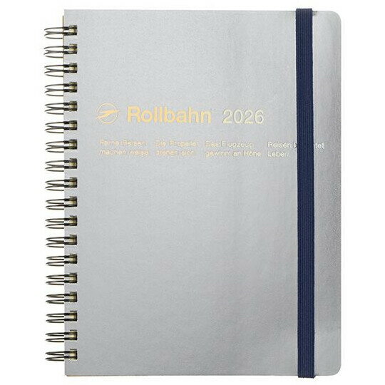 2026年 手帳 ロルバーンダイアリー メタリック L シルバー マンスリー 月間 10月始まり 5mm方眼 デルフ..