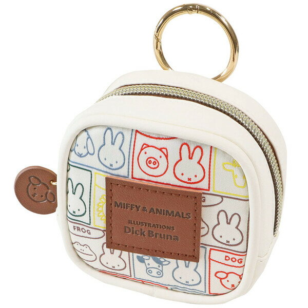 ミッフィー miffy ポーチ B柄 型押し 引き手 動物 アニマル 絵本 ディック・ブルーナ 北欧 かわいい ク..