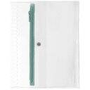 ロルバーン ポケット付きメモ ストレージカバー A5 ブルーグレー リング ファスナー 小物収納 日本製 デルフォニックス