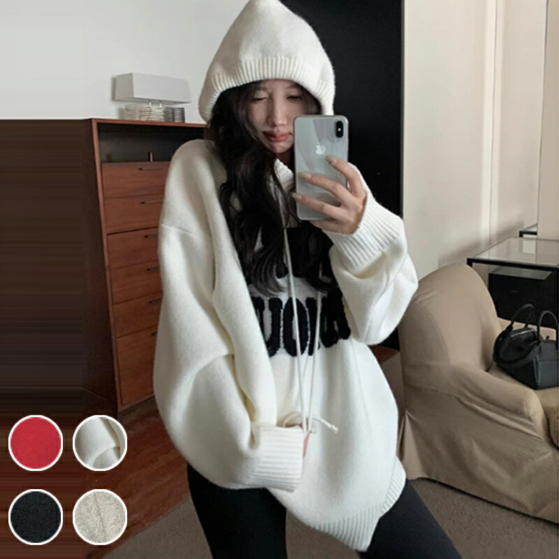 トップススウェットニットパーカーア...