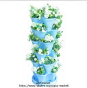 6段垂直ガーデンプランター ホイール付き 3バルブ 4バルブ プラスチック 積み重ね可能 イチゴ植栽ポット 屋内屋外用 庭の植木鉢 ガーデンタワー 花、野菜、ハ...
