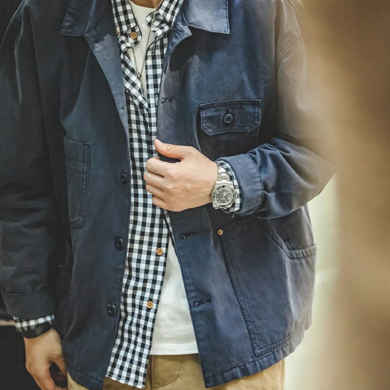 ジャケット フレンチワーク メンズ おしゃれ Gジャン アウター FRENCH WORK JACKET ヴィンテージ 男前 レトロ マルチポケット 春 秋 コート