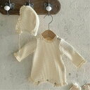 ロンパース ワッフルロンパース ベビー 赤ちゃん 新生児 ベビー服 セレモニードレス ナチュラル 退院着 お宮参り ボンネット 韓国子供服 出産祝い 66