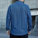 デニムシャツ メンズ 秋服 デニムシャツ 長袖 メンズ ウォッシュ加工 長袖シャツ ウエスタン しゃつ 綿 トップス かっこいい ワークシャツ ブリーチ shirt カジュアル 服 おしゃれ 上着 ストリート系 スリムフィット ジーンズ 羽織り 春 秋