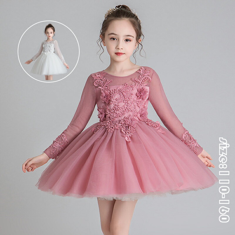 発表会 子供ドレス 女の子 フォーマルドレス 子どもドレス 長袖 ミニ丈ドレス プリンセスドレス ワンピース チュールスカート おしゃれ きれいめ 子供用 お姫様 人気 可愛い ジュニア服 発表会 結婚式 七五三 卒園式/入学式/パーティードレス プレゼント 上品