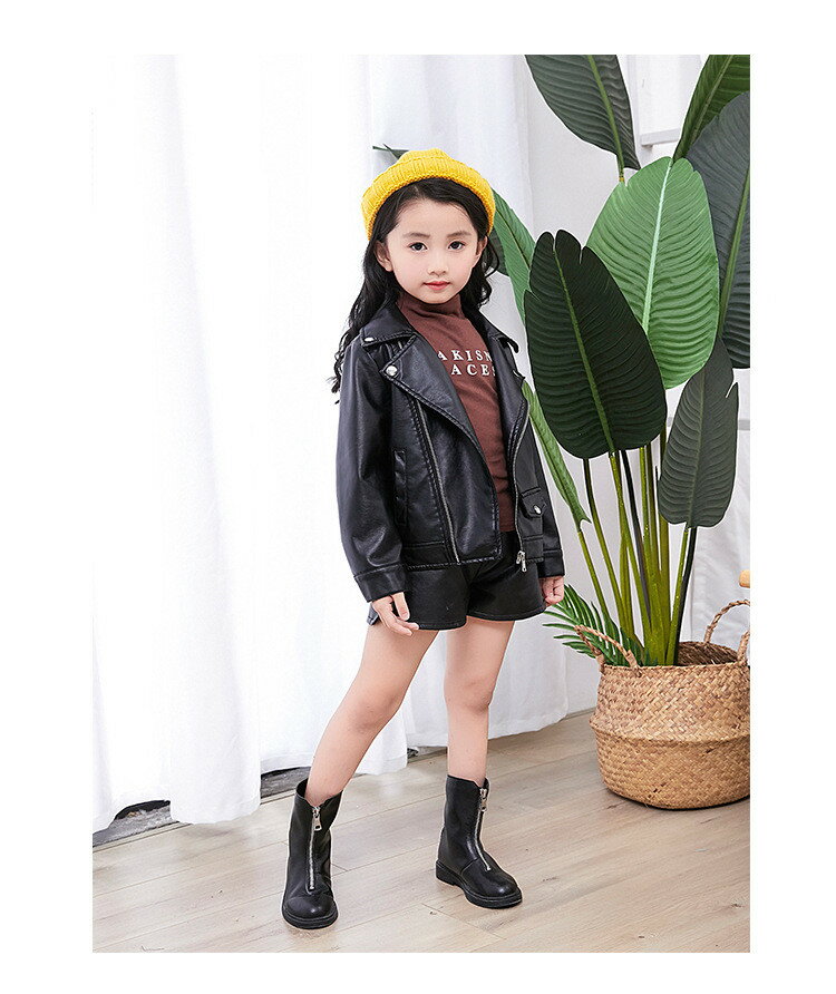 子供服 女の子 男の子 レザー ジャケット ショートコート ジャケット キッズコート...