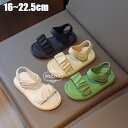 サンダル キッズ 子供サンダル ビーチサンダル 女の子 子ども靴 夏物 キッズシューズ 滑りにくい ソフトの底 ベビー 子供用 姫系 子ども かわいい おしゃれ 可愛い 卒園式/入学式/パーティ ベージュ オフホワイト グリーン ブラック(4)