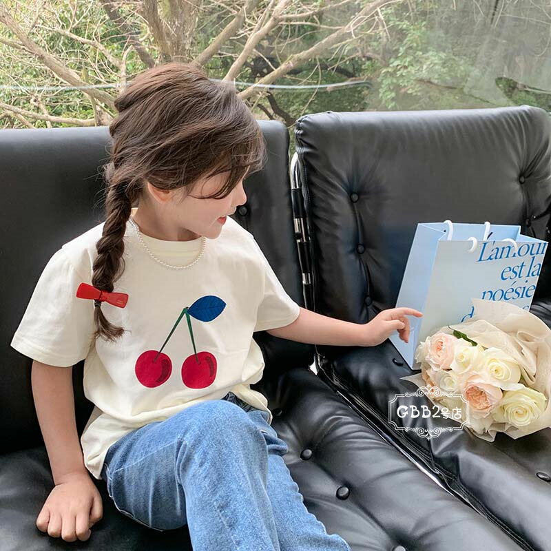 韓国子供服 Tシャツ 半袖 キッズ 女の子 ベビー服 半袖tシャツ プリント トップス 夏服 こども 可愛い きれいめ 通園 通学 単品売り 80 90 100 110 120 130 140 150cm