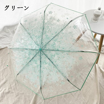 折りたたみ傘 花柄 レディース 雨傘 プリント 手動傘 折り畳み 透明傘 折りたたみ傘(3つ折) オシャレ 可愛い 女性用 8本骨 おしゃれ かわいい きれいめ グリーン ピンク ブルー パープル
