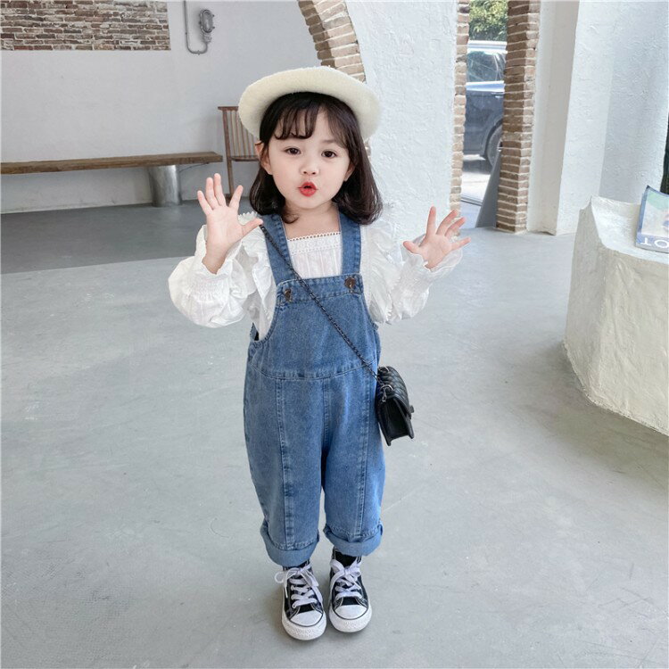 オーバーオール デニムパンツ デニム 子供服 春秋 ジーンズ 長ズボン 男の子 女の...