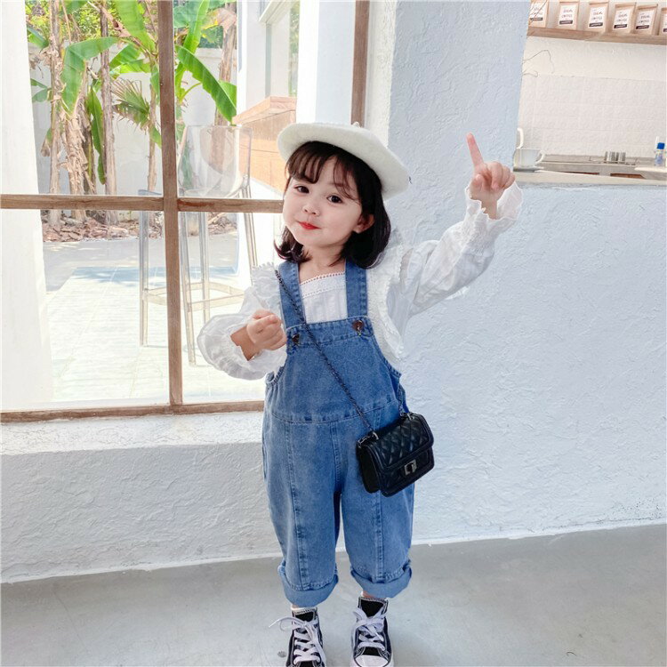 オーバーオール デニムパンツ デニム 子供服 春秋 ジーンズ 長ズボン 男の子 女の...