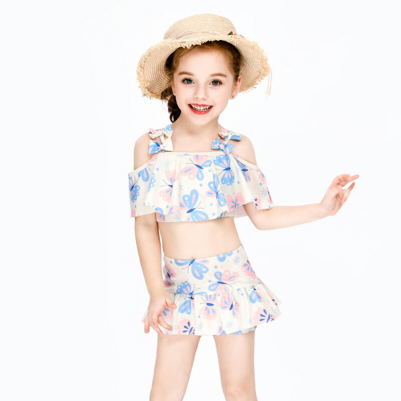 水着 女の子 3点セット ワンピース 半袖 ノースリーブ スクール水着 トップス パン...