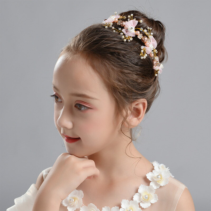 髪飾り 花 子供 発表会 子供ドレス 七五三 アクセサリー 子供用小物 キッズ 女の子 ガールズ フォーマル カチューシャ 子供ヘッドドレス 花びら 花飾り パール付き フラワーガール 結婚式 ヘアアクセサリー 花嫁 発表会 入学式 卒業式 卒園式 成人式