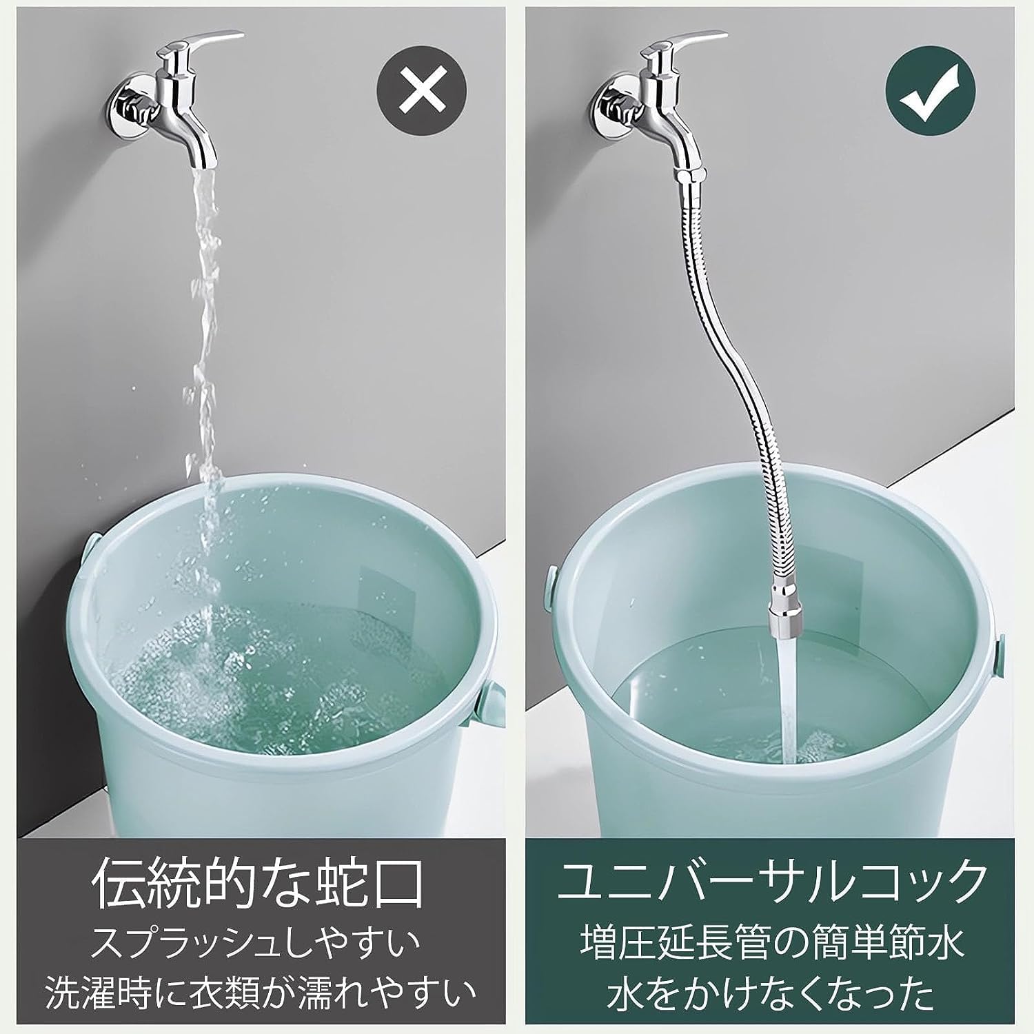 蛇口 シャワー 360度回転 ステンレス製 蛇口変換器 キッチンシャワー 水漏れ防止 取り付け簡単 キッチン 流し用蛇口 自在パイプ 2段階水流切替 節水 360度回転 泡沫器 水はね防止 首振り蛇口シャワーヘッド 冷熱通用 アダプター付き 台所 アパート 家庭用 12/15/20/30/50CM 2