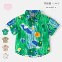 送料無料 子供服 男の子 女の子 カジュアルシャツ 半袖 夏服 シャツ 4色選べる キッズ シャツ かっこいい 綿100% シャツ 普段着 通学着 通園着 双子 子ども服 ベビー服 ボーイズ 花柄、ウサギ柄、動物柄、家柄 シャツ 旅行 お出かけ 夏着 90 100 110 120 130