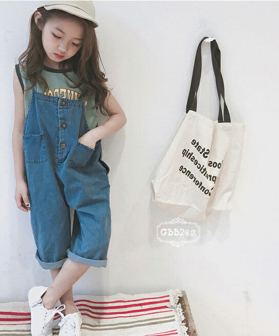 韓国子供服 セットアップ 女の子 夏 tシャツ ガウチョパンツ オーバーオール デニ...