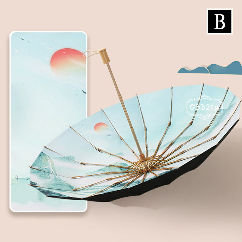 ウォーターフロント｜Waterfront 折りたたみ傘 5スタースリムUV三つ折（カラフル） 赤 U350-0010RD1-BE [晴雨兼用傘 /50cm]