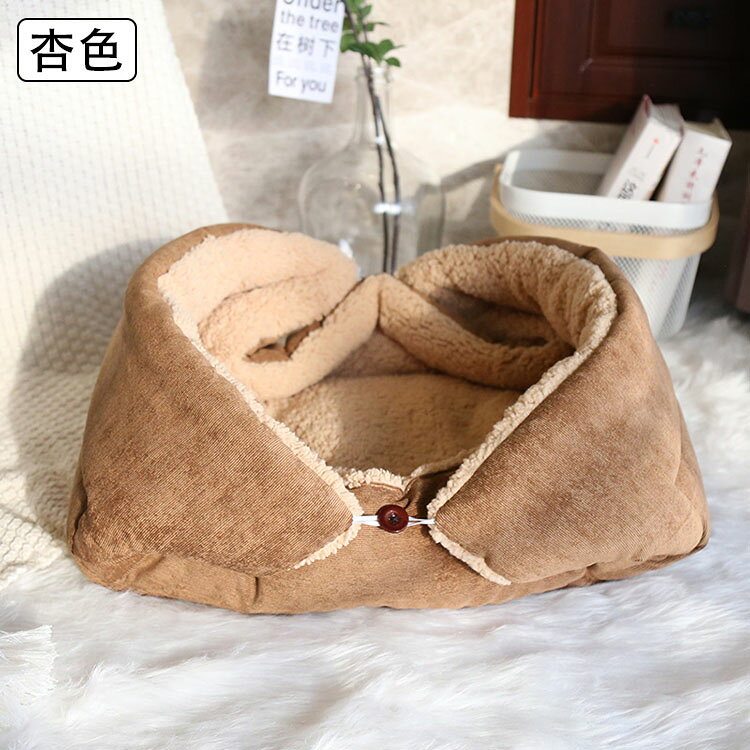 【送料無料】ペットベッド 猫ベッド ネコベッド ペットハウス 多機能 4WAY キャット用ハウス 可愛い 折りたたみ もこもこ ペットマット 室内用 防寒 冬用 キャットベッド おしゃれ ペット布団 北欧 あったか もちもち クッション ペット用寝袋 ふわふわ キャット 洗える 3色 gbb2-10024195 GBB2号店 サンプル画像3