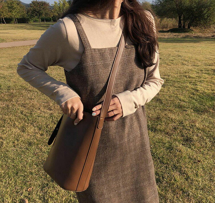 【送料無料】ジャンパースカート　サロペット　キャミワンピース　レディース　キャミワンピ　ミモレ丈　ワンピース　サロペットスカート　オールインワン　オーバーオール　 ロンパース　シンプル　重ね着　可愛い　春　秋　冬 S M L XL