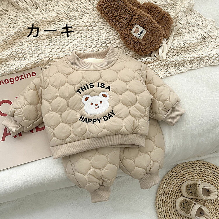 出産祝い ベビー 上下セット 女の子 男の子 春秋冬 厚手 裏起毛 暖かい 長袖 ルームウェア 部屋着 かわいい上下セット 可愛い 66cm 73cm 80cm 90cm 100cm