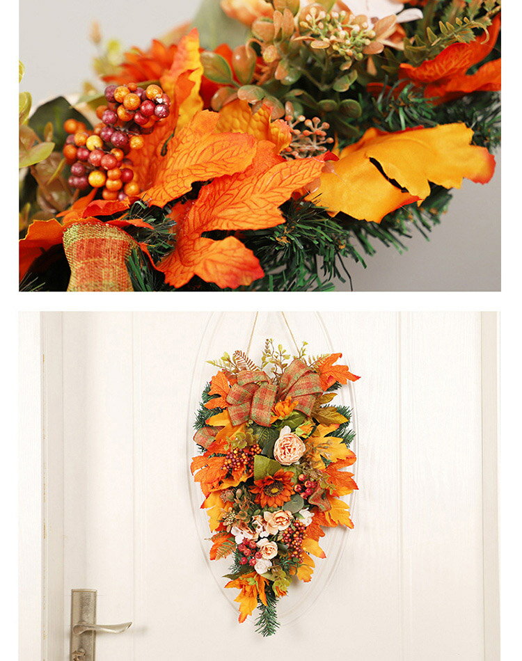 ハロウィンリース リース 玄関 北欧 おしゃれ ナチュラル ハロウィーン ドライフラワー 部屋 手作り 上品 装飾 優雅 飾り 飾り付け ドア 壁掛け 造花 インテリア 記念日 お祝い 大きい ディスプレイ ギフト プレゼント