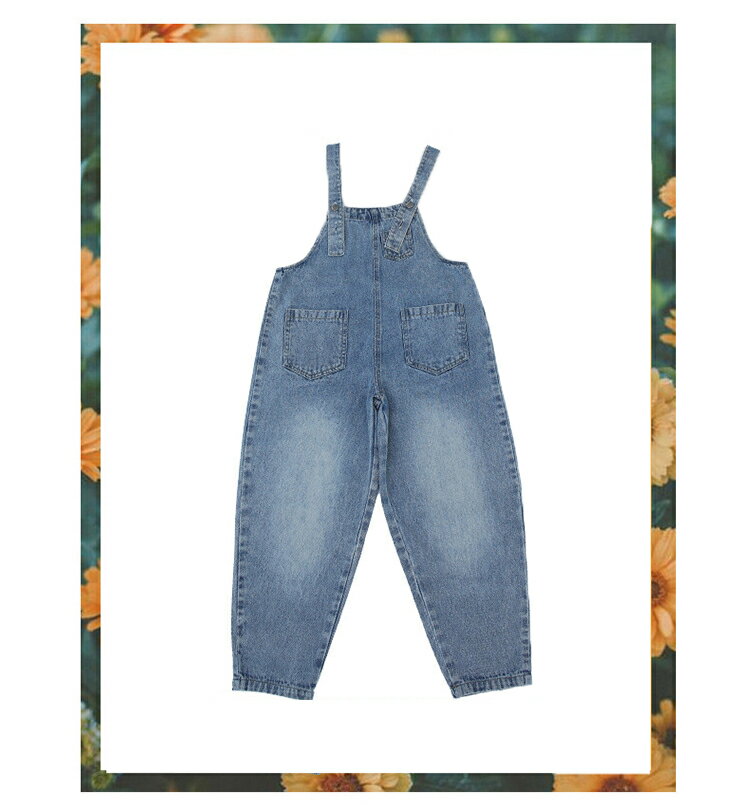 【送料無料】サロペット パンツ　オーバーオール 　子供服 キッズ サロペットデニムサロペッ パンツ ジュニア ボトムス ロングパンツ 韓国サロペット 長ズボン キッズ韓国女の子 男の子　120/130/140/150/160/170CM 3