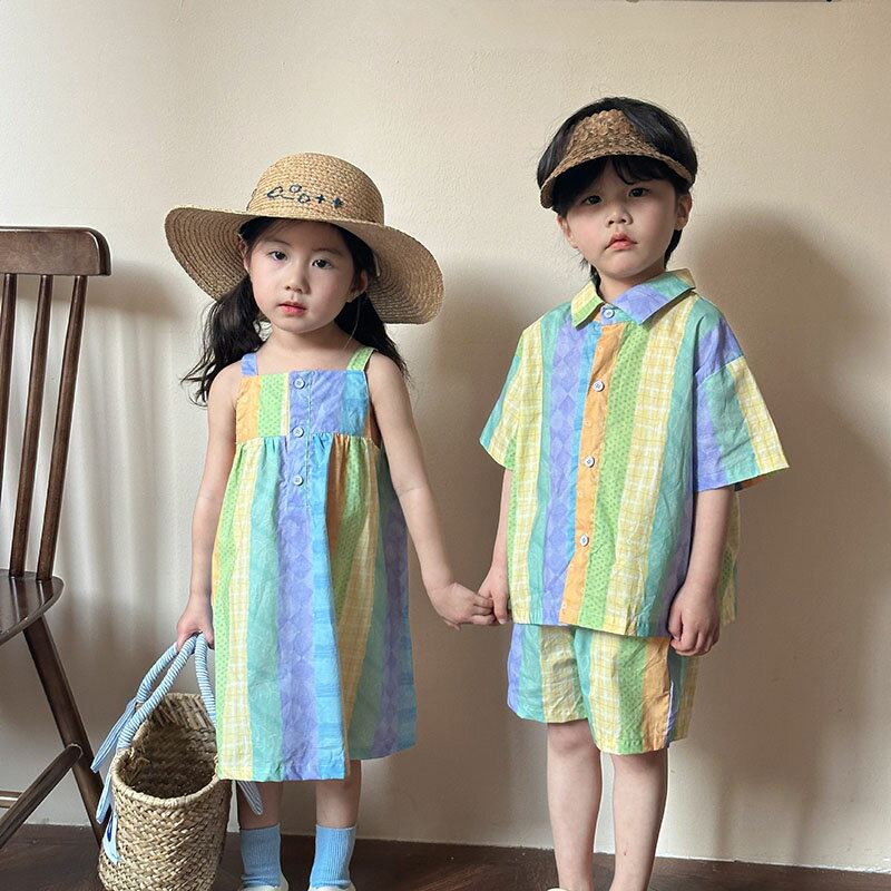 樂天商城 - セットアップ キッズ ワンピース 女の子 男の子 子供服 兄妹 上下セット ジュニア ベビー服 シャツ 半袖 ショートパンツ 春 夏 おしゃれ 可愛い トップス ボトムス 赤ちゃん 半ズボン 入学 入園 誕生日 プレゼント 幼稚園 小学生 150cm 140 130 120 110 100 90