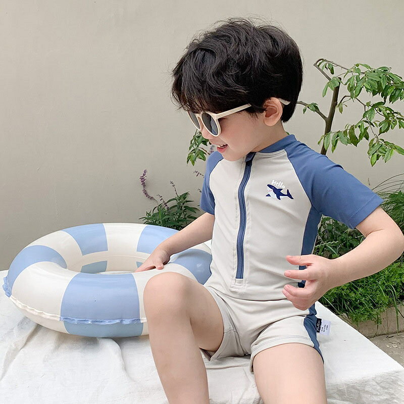 キッズ 水着 男の子 スクール水着 オールイン 子供 みずぎ 半袖 ジュニア ベビー水...