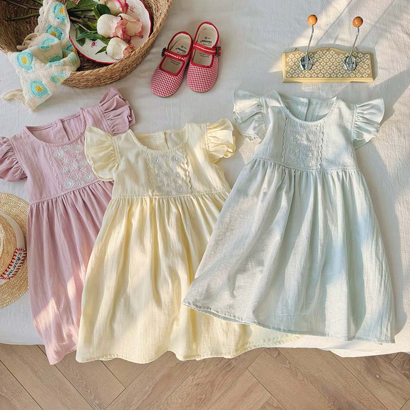 Dresses - ワンピース キッズ 春 夏 ベビー服 女の子 ワンピース 綿 子供服 ワンピース 子ども服 ジュニア 赤ちゃん おしゃれ 可愛い 140cm 130cm 120cm 110cm 100cm 90cm 誕生日 プレゼント 結婚式 七五三 入学 入園 幼稚園 小学生 お姫様 ナチュラル お出かけ