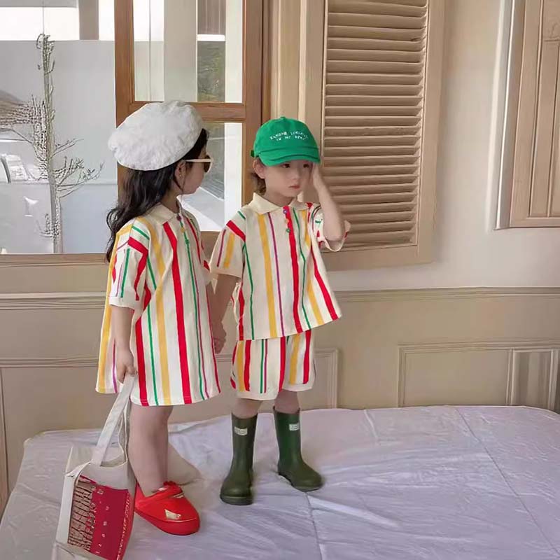 セットアップ キッズ 兄妹 ベビー服 男の子 女の子 ワンピース 半袖 子供服 ポロシャツ 綿 ショートパンツ ジュニア 赤ちゃん 子ども服 上下セット 夏服 トップス ハーフパンツ おしゃれ 可愛い 誕生日 プレゼント 幼稚園 小学生 お出かけ 140cm 130 120 110 100 90 80