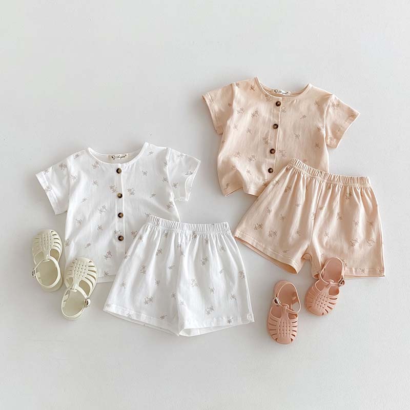 儿童套装 - セットアップ キッズ 綿 ベビー服 女の子 男の子 ルームウェア 上下セット 夏服 tシャツ 半袖 ショートパンツ 子供服 部屋着 パジャマ 赤ちゃん トップス ハーフパンツ おしゃれ 可愛い 入園 保育園 幼稚園 80cm 90cm 100cm 110cm 120cm 130cm 誕生日 プレゼント お出かけ