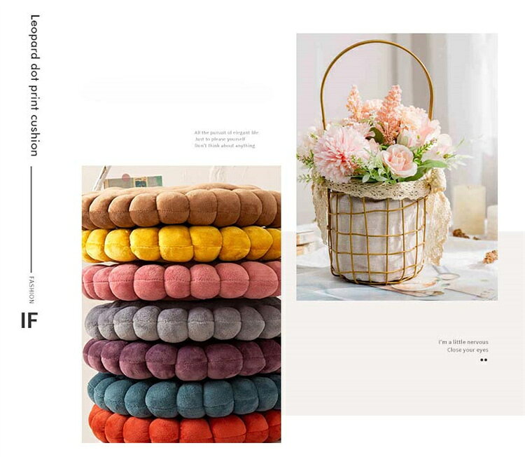 座布団 クッション 椅子用 42×42cm 北欧 フロアクッション 丸形 厚手 7cm おしゃれ 抱き枕 床 車 イス 座る ベッド かわいい ざぶとん 分厚い 大人 子供 在宅 テレワーク 読書 正座 疲れない 春 夏 秋 冬 送料無料