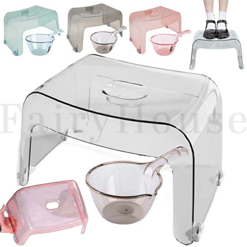 【商品コード】：y814108 【カラー】 ピンク、グレー、グリーン 原産国 : 中国 【この商品について】 【優れた安定性】高強度のプラスチック素材 、引っ張り強さや耐荷重性に優れ、体重が大きい な方でも安心して乗ったり座ったりすることができます。 【滑り止めキズ防止設計】 床に接する部分にはクッションパーツがついており、チェアが滑るのを防ぐとともに、バスルームのフロアをキズつけにくくなっています。これにより、バスチェアは湿った状態でも安心して使用でき、落下や滑りによる事故のリスクを大幅に低減します。 【携帯性の向上】透明なシャワースツールには指を通す穴があり、移動が簡単です。ポータブルなデザインと、水を排出し、空気を効率的に循環させる中央の穴を備えたこのスツールは、外出中の人や身体の不自由な人に最適です。 【幅広く活躍】踏み台としても椅子としてもお使いできる万能ツールで、屋内や倉庫から、公園、お釣り、キャンプなどのアウトドアシーンまで幅広く活用で きます。更に、洗車、エアコンの掃除、幼児のトイレトレーニングにも役たちます。 【お手入れ簡単】この透明なシャワースツールを使えば、バスルームで最高の座り心地と立ち心地を実現できます。操作が簡単で、掃除もしやすいデザインなので、バスルームをいつも清潔で美しく保つことができます。 ※簡易包装となりますのでご理解の程よろしくお願いします。 ※手動測定による1～3cmの測定偏差を許容してください。 ※モニターや光の効果が異なるため、実際の色は写真の色と若干異なる場合があります。 ※仕様・デザインは改良のため予告なく変更することがあります。【商品コード】：y814108 【カラー】 ピンク、グレー、グリーン 原産国 : 中国 【この商品について】 【優れた安定性】高強度のプラスチック素材 、引っ張り強さや耐荷重性に優れ、体重が大きい な方でも安心して乗ったり座ったりすることができます。 【滑り止めキズ防止設計】 床に接する部分にはクッションパーツがついており、チェアが滑るのを防ぐとともに、バスルームのフロアをキズつけにくくなっています。これにより、バスチェアは湿った状態でも安心して使用でき、落下や滑りによる事故のリスクを大幅に低減します。 【携帯性の向上】透明なシャワースツールには指を通す穴があり、移動が簡単です。ポータブルなデザインと、水を排出し、空気を効率的に循環させる中央の穴を備えたこのスツールは、外出中の人や身体の不自由な人に最適です。 【幅広く活躍】踏み台としても椅子としてもお使いできる万能ツールで、屋内や倉庫から、公園、お釣り、キャンプなどのアウトドアシーンまで幅広く活用で きます。更に、洗車、エアコンの掃除、幼児のトイレトレーニングにも役たちます。 【お手入れ簡単】この透明なシャワースツールを使えば、バスルームで最高の座り心地と立ち心地を実現できます。操作が簡単で、掃除もしやすいデザインなので、バスルームをいつも清潔で美しく保つことができます。 ※簡易包装となりますのでご理解の程よろしくお願いします。 ※手動測定による1～3cmの測定偏差を許容してください。 ※モニターや光の効果が異なるため、実際の色は写真の色と若干異なる場合があります。 ※仕様・デザインは改良のため予告なく変更することがあります。